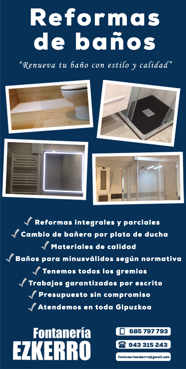 reforma tu baño en donostia san sebastian con fontaneria ezkerro